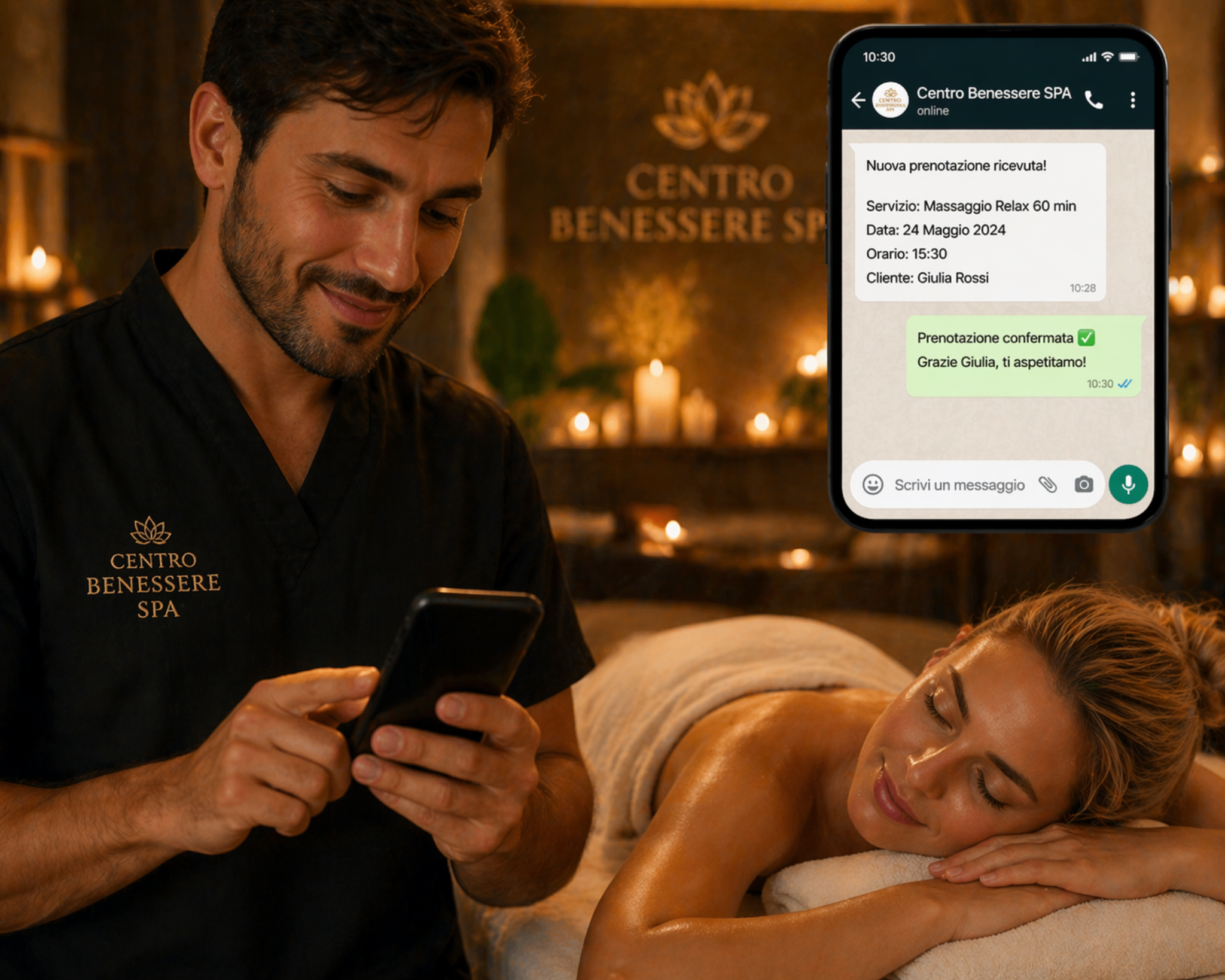 Conferma prenotazione centro benessere spa